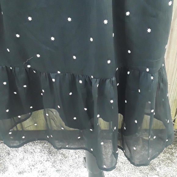 NWT Old Navy Black/White Star Sheer Dress - XS - Picture 5 of 7
